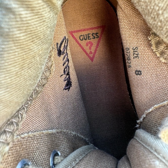 Guess Vintage 90s Rubber Toe High Top Lace Up Sneaker Boots 072025 - Picture 7 of 9